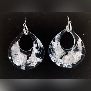 Handmade pressed flower resin earrings